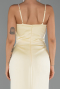 Abschlusskleid Lang Satin Gelb ABU6499