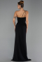 Abendkleid Lang Chiffon Schwarz ABU6500
