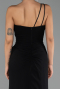 Abendkleid Lang Chiffon Schwarz ABU6500