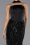 Abendkleid Lang Schuppig Schwarz ABU6528