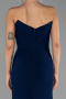 Abendkleid im Meerjungfrau-Stil Lang Marineblau ABU6505