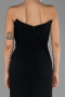 Abendkleid im Meerjungfrau-Stil Lang Schwarz ABU6505