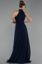 Abschlusskleid Lang Chiffon Marineblau ABU6506