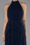 Abschlusskleid Lang Chiffon Marineblau ABU6506