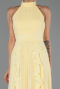 Abschlusskleid Lang Chiffon Gelb ABU6506