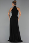 Abschlusskleid Lang Chiffon Schwarz ABU6506