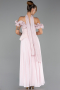 Standesamtkleid Midi Chiffon Puder ABK2697