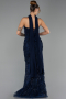 Abendkleid Lang Marineblau ABU6442