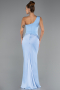 Abschlusskleid Lang Satin Eisblau ABU6331