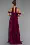 Abendkleid Lang Chiffon Pflaume ABU5327