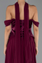 Abendkleid Lang Chiffon Pflaume ABU5327