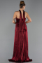 Abendkleid Lang Chiffon Weinrot ABU6531