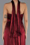 Abendkleid Lang Chiffon Weinrot ABU6531