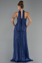 Abendkleid Lang Chiffon Marineblau ABU6531