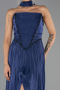 Abendkleid Lang Chiffon Marineblau ABU6531