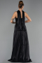 Abendkleid Lang Chiffon Schwarz ABU6531