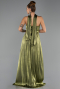 Abendkleid Lang Chiffon Öl Grün ABU6531