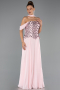 Abendkleid Lang Chiffon Puder ABU6532