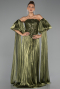 Abendkleid Lang Chiffon Öl Grün ABU6533
