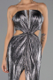 Abschlusskleid Lang Anthrazit ABU6127