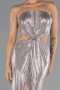 Abschlusskleid Lang Nerzbraun ABU6127