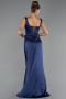 Abschlusskleid Lang Satin Marineblau ABU6542