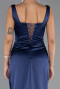 Abschlusskleid Lang Satin Marineblau ABU6542