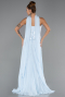 Abendkleid Lang Chiffon Eisblau ABU6436
