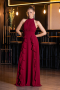 Abschlusskleid Lang Chiffon Weinrot ABU6506