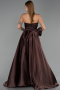 Abendkleid Lang Satin Braun ABU5541