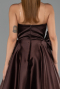Abendkleid Lang Satin Braun ABU5541
