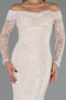 Abendkleid Lang Spitze Beige ABU5617