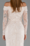 Abendkleid Lang Spitze Beige ABU5617