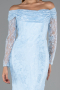 Abendkleid Lang Spitze Eisblau ABU5617