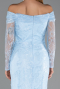 Abendkleid Lang Spitze Eisblau ABU5617
