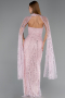 Abendkleid Lang Perlenbesetzt Puder ABU6154