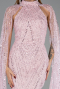 Abendkleid Lang Perlenbesetzt Puder ABU6154