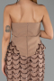 Abendkleid Lang Schuppig Kupfer ABU5919
