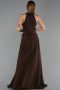 Abendkleid Lang Chiffon Braun ABU6550