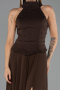 Abendkleid Lang Chiffon Braun ABU6550