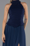 Abendkleid Lang Chiffon Marineblau ABU6550