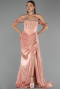 Abendkleid Lang Chiffon Lachs ABU6496