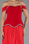 Abendkleid Lang Chiffon Rot ABU6203