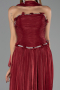 Abendkleid Lang Chiffon Weinrot ABU6322