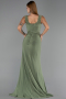 Abendkleid Lang Öl Grün ABU6552