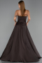 Abendkleid Lang Satin Braun ABU6553