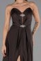 Abendkleid Lang Satin Braun ABU6553