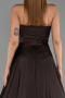 Abendkleid Lang Satin Braun ABU6553