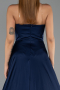 Abendkleid Lang Satin Marineblau ABU6553