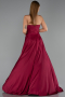 Abendkleid Lang Satin Pflaume ABU6553
